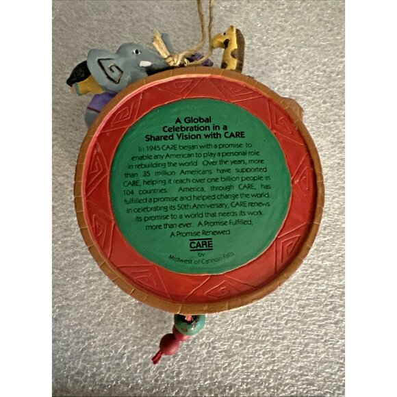 Midwest Cannon Falls CARE 1995 Christmas Ornament 50th Anniversary NEW WITH TAGS - Picture 2 of 6
